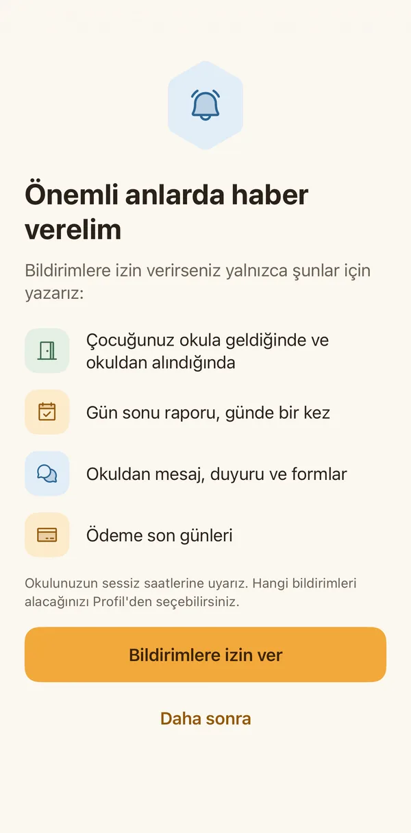 Petek Aile: Bildirim izni